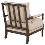 Blanchett Upholstered Bobbin Accent Chair Beige and Natural - 905362