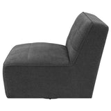 Cobie Upholstered Armless Swivel Chair Dark Charcoal - 905713