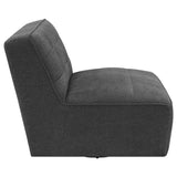 Cobie Upholstered Armless Swivel Chair Dark Charcoal - 905713