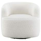 Hudson Faux Sheepskin Upholstered Swivel Chair Natural - 905726
