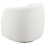 Hudson Faux Sheepskin Upholstered Swivel Chair Natural - 905726