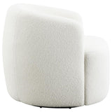Hudson Faux Sheepskin Upholstered Swivel Chair Natural - 905726