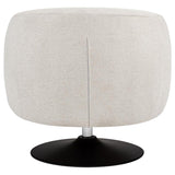 Dave Upholstered Barrel Back Swivel Club Chair Beige - 905739
