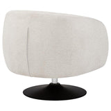 Dave Upholstered Barrel Back Swivel Club Chair Beige - 905739