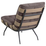 Aloma Upholstered Tufted Armless Accent Chair Brown - 907503