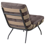 Aloma Upholstered Tufted Armless Accent Chair Brown - 907503