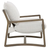 Geneva Boucle Upholstered Wood Arm Accent Chair Sand - 907509