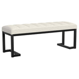Mesa Boucle Upholstered Tufted Accent Bench Vanilla - 907514