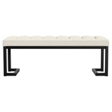 Mesa Boucle Upholstered Tufted Accent Bench Vanilla - 907514