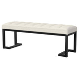 Mesa Boucle Upholstered Tufted Accent Bench Vanilla - 907514