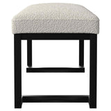 Mesa Boucle Upholstered Tufted Accent Bench Vanilla - 907514