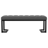 Mesa Boucle Upholstered Tufted Accent Bench Charcoal - 907516