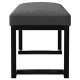Mesa Boucle Upholstered Tufted Accent Bench Charcoal - 907516
