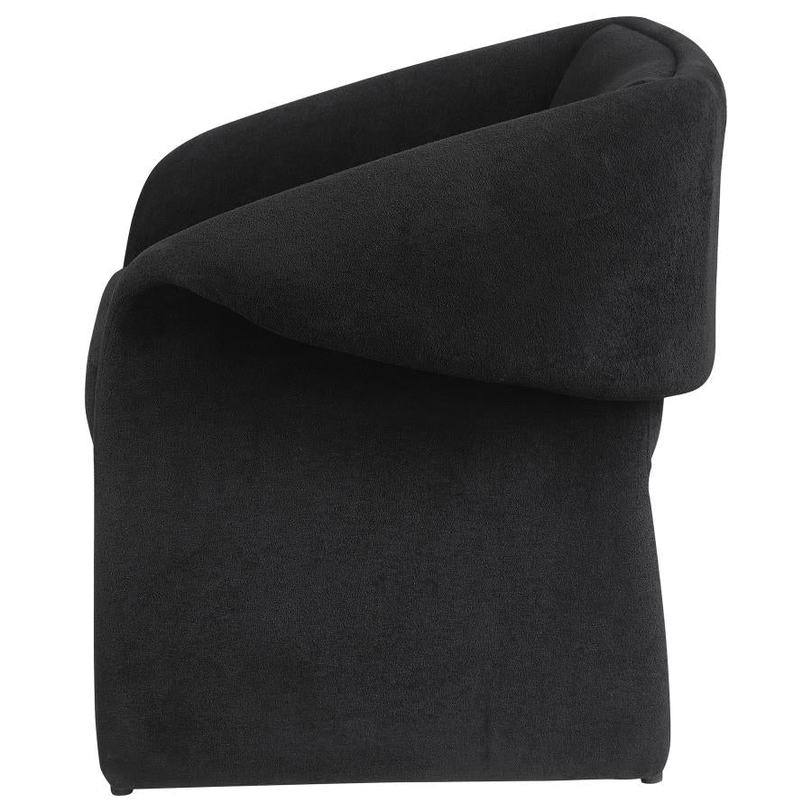 Ramsey Upholstered Sloped Arm Accent Chair Black - 907524