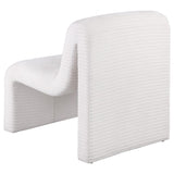 Drayton Upholstered Curved Armless Accent Chair Ivory - 907525