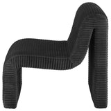 Drayton Upholstered Curved Armless Accent Chair Black - 907526