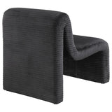 Drayton Upholstered Curved Armless Accent Chair Black - 907526
