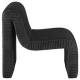Drayton Upholstered Curved Armless Accent Chair Black - 907526