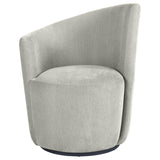 Nueva Upholstered Swivel Chair Curved Backrest Dove Grey - 907527