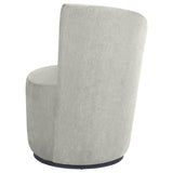 Nueva Upholstered Swivel Chair Curved Backrest Dove Grey - 907527