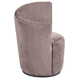 Nueva Upholstered Swivel Chair Curved Backrest Blush - 907528