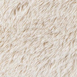 Fitzroy Faux Fur Upholstered Chair Solid Wood Arms Latte - 907533