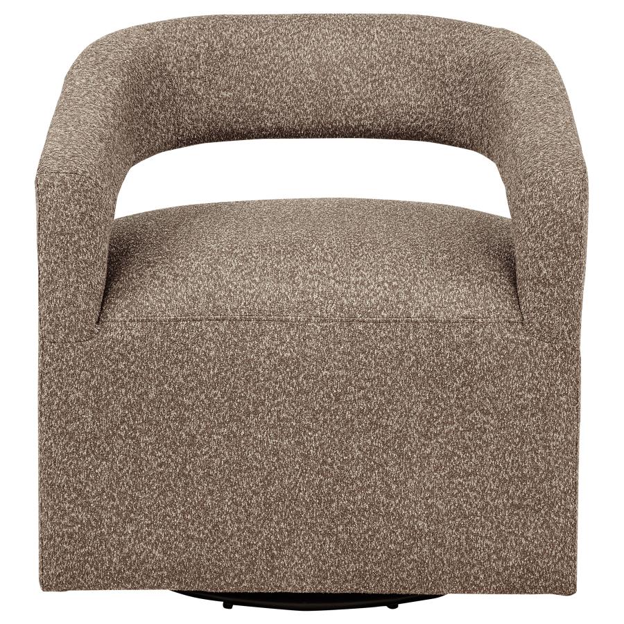 Westhill Boucle Upholstered Swivel Accent Chair Rocky Road - 907538