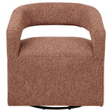 Westhill Boucle Upholstered Swivel Accent Chair Berry - 907539