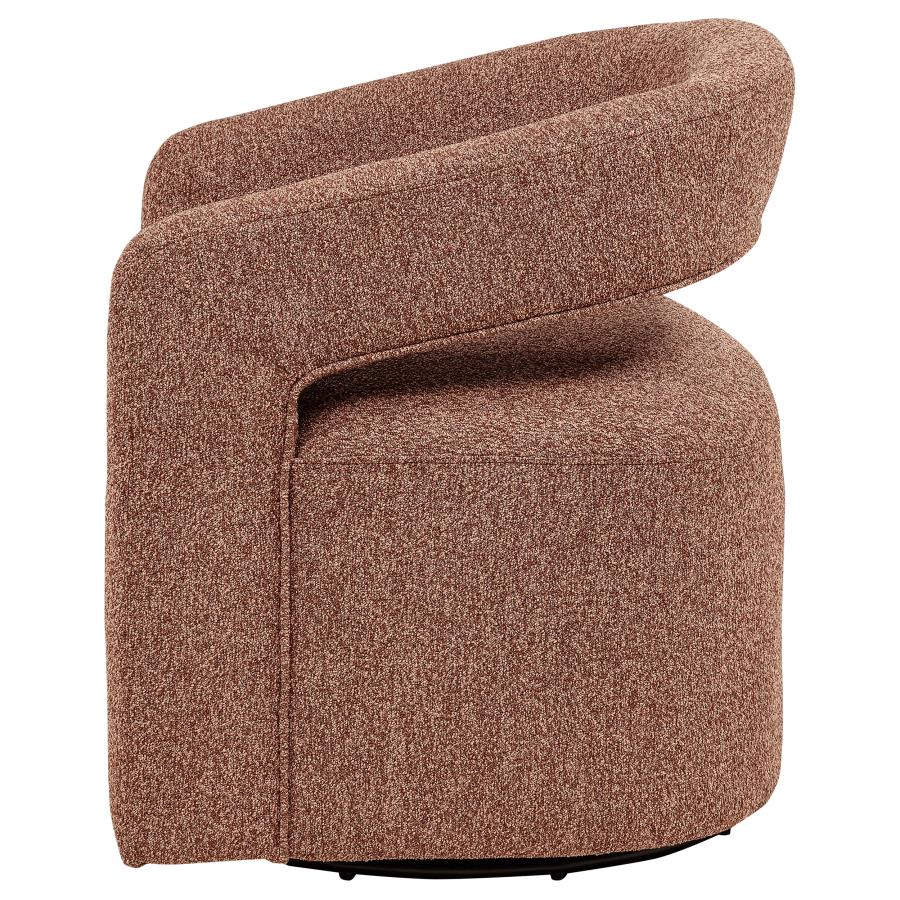 Westhill Boucle Upholstered Swivel Accent Chair Berry - 907539