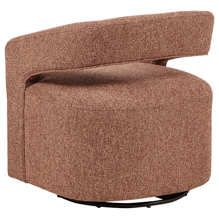 Westhill Boucle Upholstered Swivel Accent Chair Berry - 907539