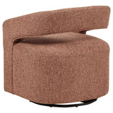 Westhill Boucle Upholstered Swivel Accent Chair Berry - 907539