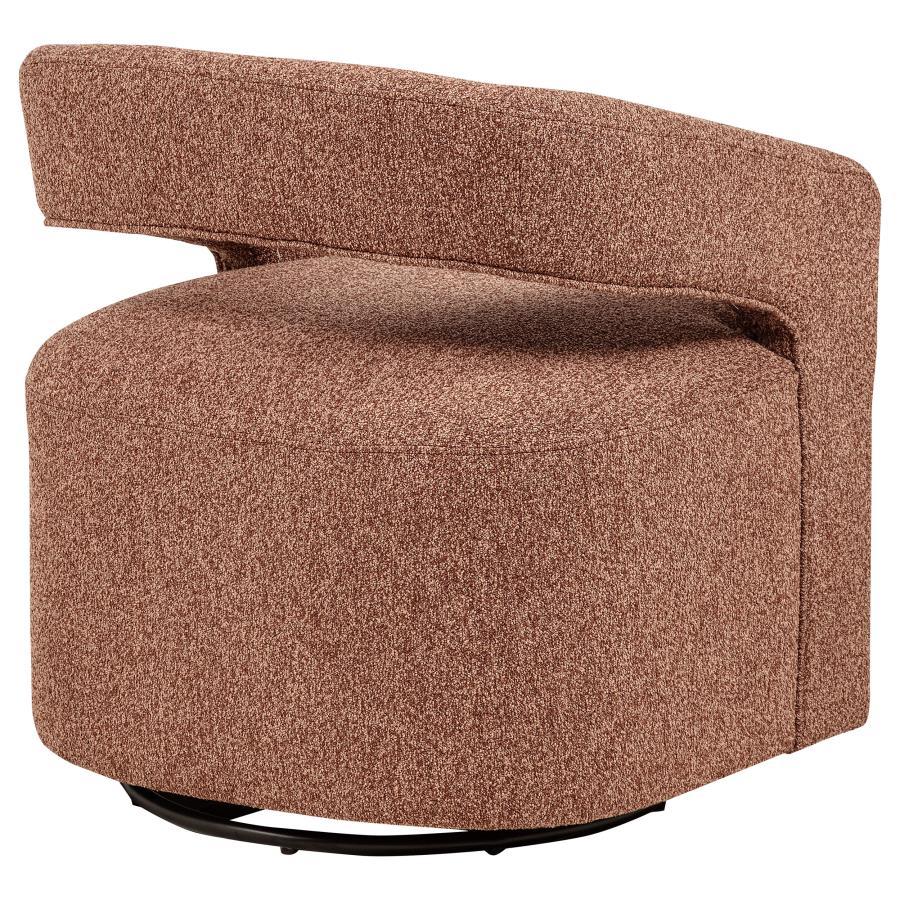 Westhill Boucle Upholstered Swivel Accent Chair Berry - 907539