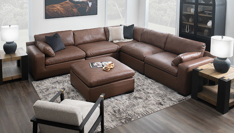 City Limits II 5-Piece Sectional & Ottoman - OTDSCL+ARCDSCLx2+RACDSCL+LACDSCL+WEDSCL