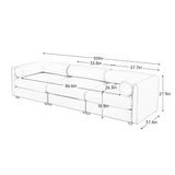 Stylish Sofa With Storage Seat And Cylindrical Backrest