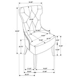 Tufted Dining Chair With Button Tufting And Nailhead Trim