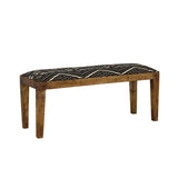 Lamont Fabric Upholstered Accent Bench Black and Natural - 910177