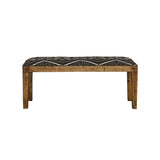 Lamont Fabric Upholstered Accent Bench Black and Natural - 910177