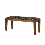 Lamont Fabric Upholstered Accent Bench Black and Natural - 910177