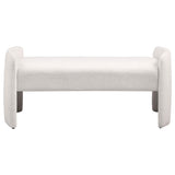 Peoria Velvet Upholstered Accent Bench Ivory - 910199