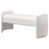 Peoria Velvet Upholstered Accent Bench Ivory - 910199