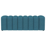 Summer Fabric Upholstered Tufted Accent Bench Peacock Blue - 910293