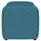 Summer Fabric Upholstered Tufted Accent Bench Peacock Blue - 910293