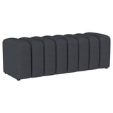 Summer Fabric Upholstered Tufted Accent Bench Charcoal - 910294