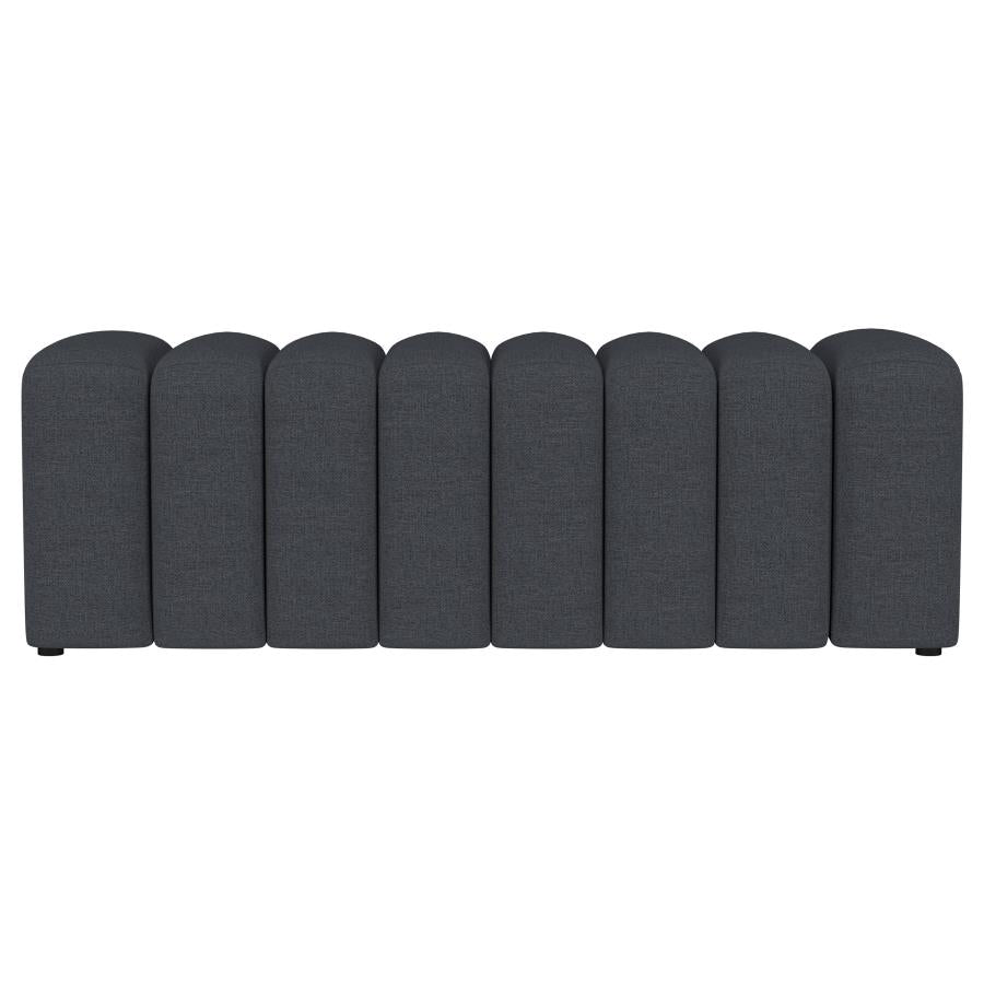 Summer Fabric Upholstered Tufted Accent Bench Charcoal - 910294