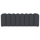 Summer Fabric Upholstered Tufted Accent Bench Charcoal - 910294