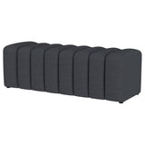 Summer Fabric Upholstered Tufted Accent Bench Charcoal - 910294