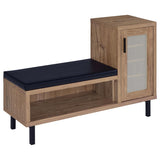 Teller 1-door Entryway Shoe Storage Bench Natural Oak - 910311