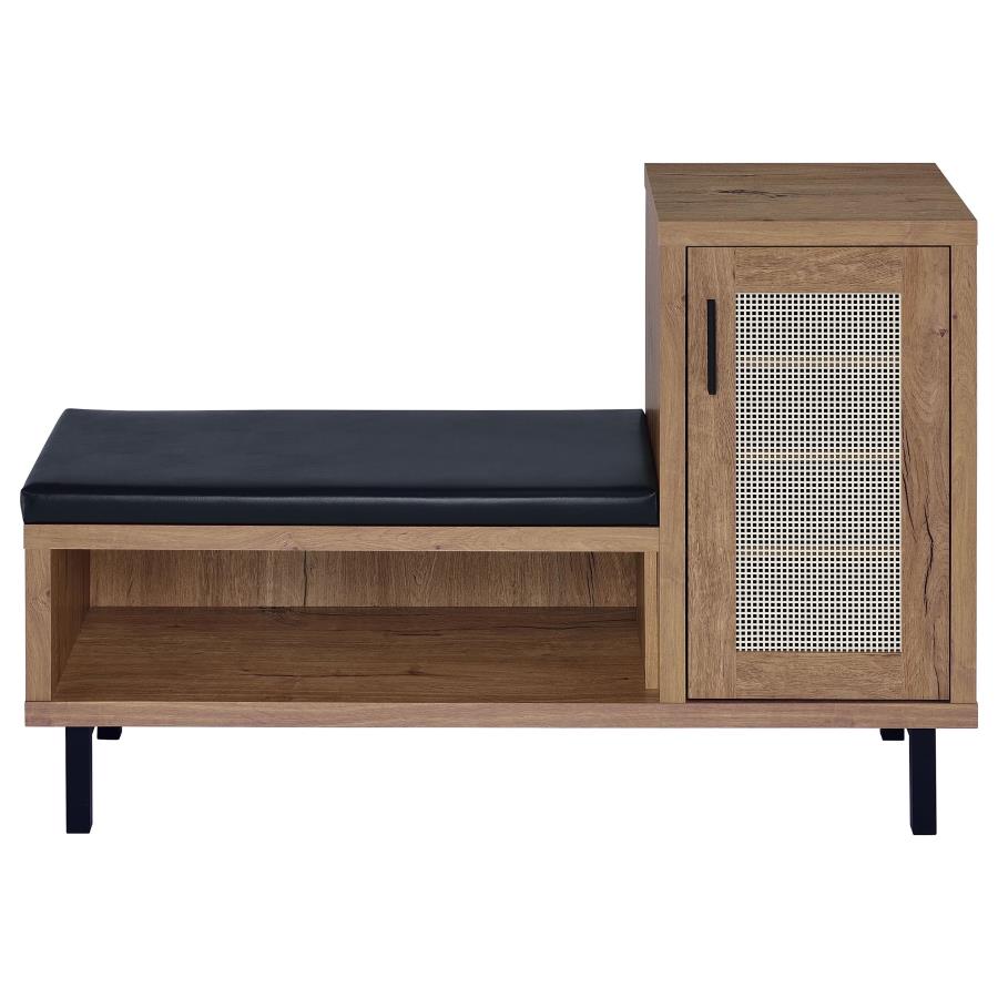 Teller 1-door Entryway Shoe Storage Bench Natural Oak - 910311