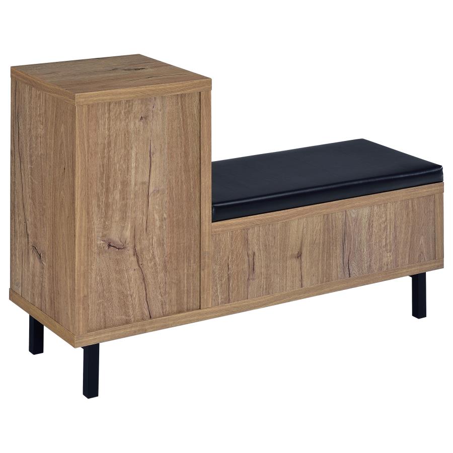 Teller 1-door Entryway Shoe Storage Bench Natural Oak - 910311