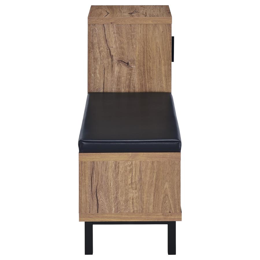 Teller 1-door Entryway Shoe Storage Bench Natural Oak - 910311